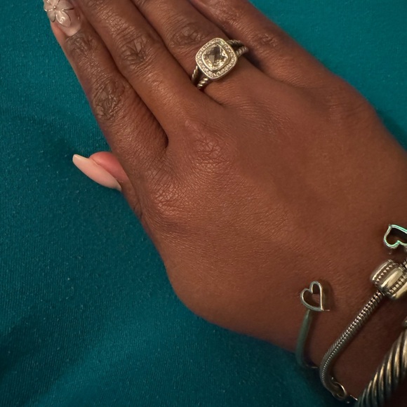 David Yurman Petite Albion Diamond Cushion Ring - Picture 3 of 3